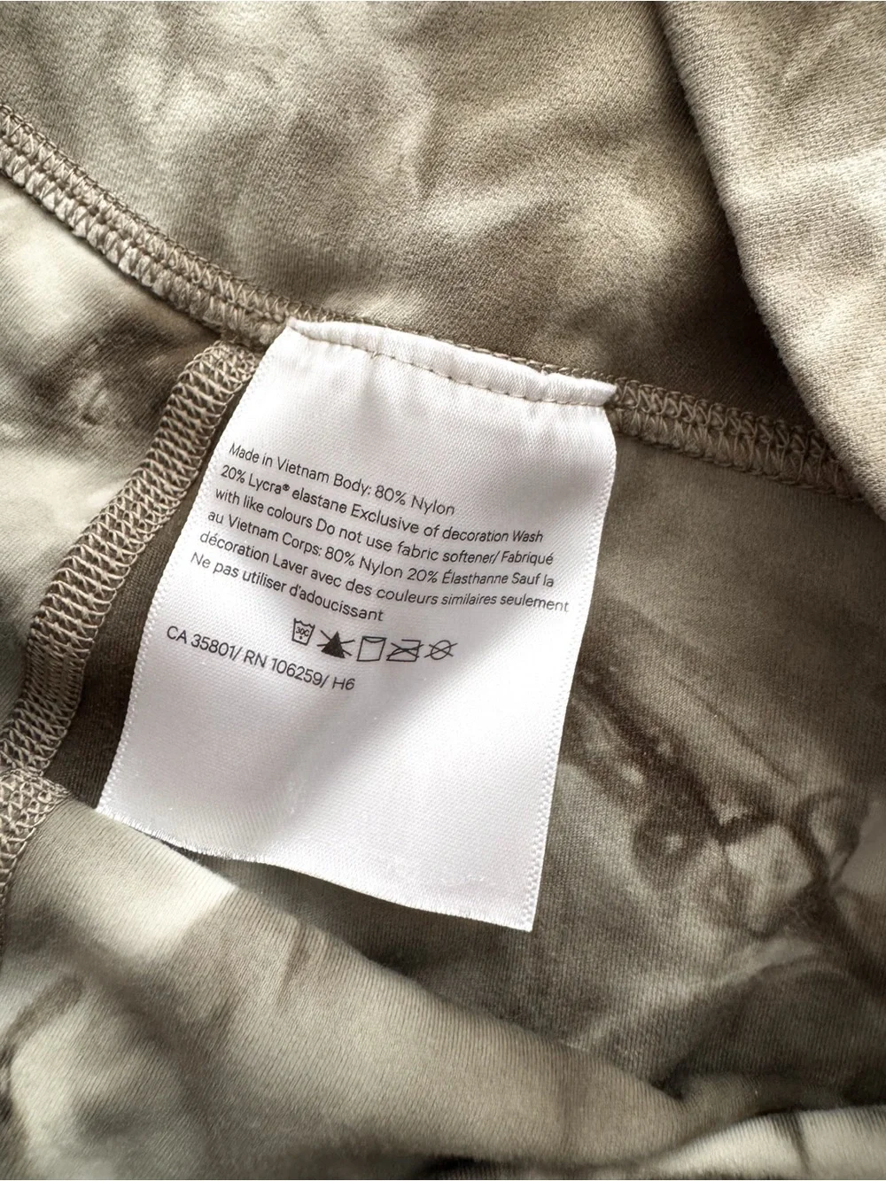 Lululemon Align High-Rise Pant 25” Diamond Dye Light Sage Medium Olive Size 12